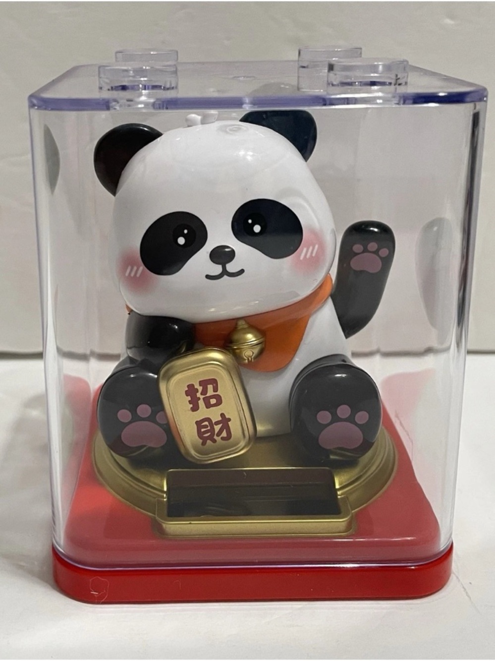 Solar Dancing Panda - Orange 招财 figurine Toy Dashboard Decorative Gift,New! 3.5”